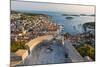 Hvar Town and Tourists at Hvar Spanish Fort (Fortica) at Sunset-Matthew Williams-Ellis-Mounted Photographic Print