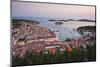 Hvar Town at Sunset Taken from the Spanish Fortress (Fortica)-Matthew Williams-Ellis-Mounted Photographic Print