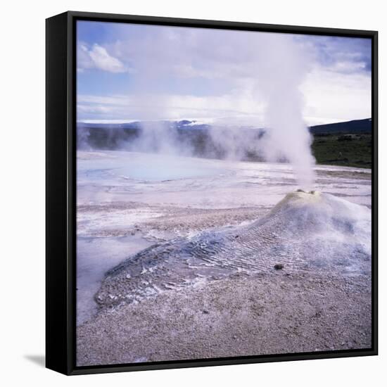 Hverquellir Geothermal Area, Interior Highlands, Iceland, Polar Regions-Geoff Renner-Framed Stretched Canvas