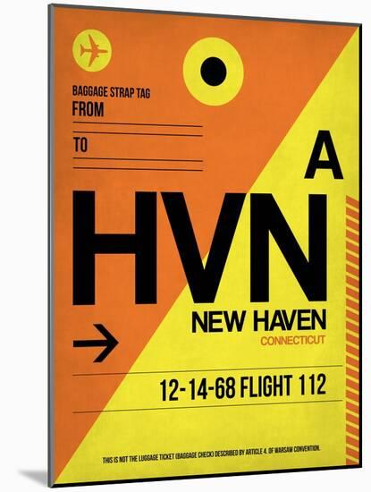 HVN New Haven Luggage Tag I-NaxArt-Mounted Art Print