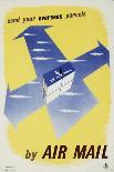 Send Your Overseas Parcels by Air Mail-HW Browning-Framed Stretched Canvas