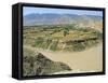 Hwang Ho, the Yellow River, in Qinghai Province, China-Gina Corrigan-Framed Stretched Canvas