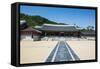 Hwaseong Haenggung Palace, UNESCO World Heritage Site, Fortress of Suwon, South Korea, Asia-Michael-Framed Stretched Canvas