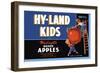 Hy-Land Kids Brand Apples-null-Framed Art Print