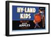 Hy-Land Kids Brand Apples-null-Framed Art Print