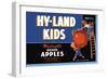 Hy-Land Kids Brand Apples-null-Framed Art Print