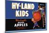 Hy-Land Kids Brand Apples-null-Mounted Art Print