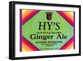 Hy's Old Style Ginger Ale-null-Framed Art Print