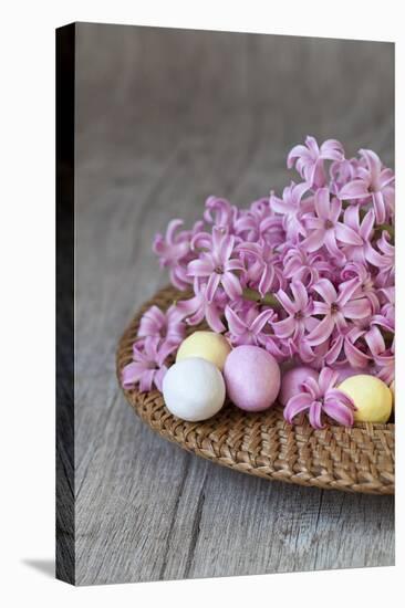 Hyacinth Blossoms and Easter Eggs-Andrea Haase-Stretched Canvas