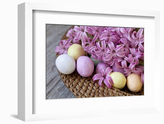 Hyacinth Blossoms and Easter Eggs-Andrea Haase-Framed Photographic Print