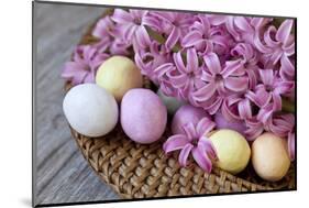 Hyacinth Blossoms and Easter Eggs-Andrea Haase-Mounted Photographic Print