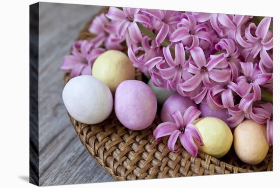 Hyacinth Blossoms and Easter Eggs-Andrea Haase-Stretched Canvas