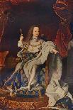 Portrait of the Duc De Broglie, in Sash of the Order of Sainte Esprit, with Baton of a Marshal of…-Hyacinthe Rigaud-Giclee Print