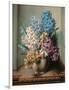 Hyacinths in a Pottery Vase-Albert Williams-Framed Giclee Print