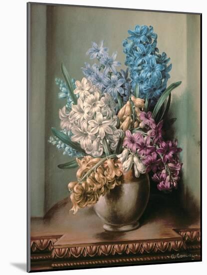 Hyacinths in a Pottery Vase-Albert Williams-Mounted Giclee Print