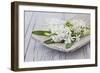 Hyacinths, White, Spring Flowers, Blossoms, Wooden Bowl-Andrea Haase-Framed Photographic Print