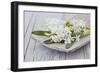 Hyacinths, White, Spring Flowers, Blossoms, Wooden Bowl-Andrea Haase-Framed Photographic Print