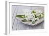 Hyacinths, White, Spring Flowers, Blossoms, Wooden Bowl-Andrea Haase-Framed Photographic Print