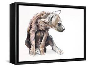 Hyaena Pup, 2019-Mark Adlington-Framed Stretched Canvas