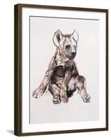 Hyaena Pup, 2019,-Mark Adlington-Framed Giclee Print