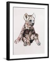 Hyaena Pup, 2019,-Mark Adlington-Framed Giclee Print