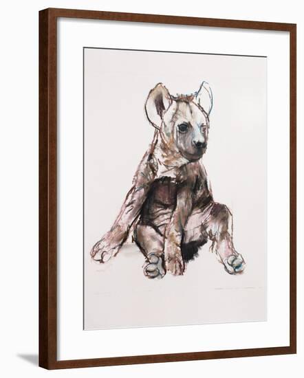 Hyaena Pup, 2019,-Mark Adlington-Framed Giclee Print