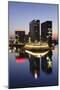 Hyatt Hotel at Handelshafen, Medienhafen, Dusseldorf, North Rhine Westphalia, Germany, Europe-Markus Lange-Mounted Photographic Print