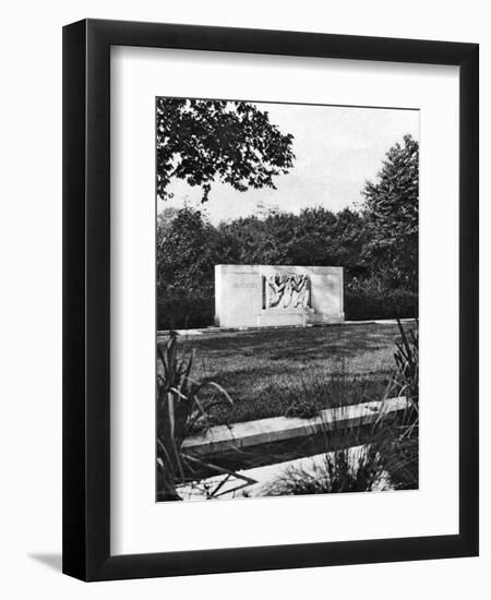 Hyde Park Bird Sanctuary and Hudson Memorial, London, 1926-1927-McLeish-Framed Giclee Print