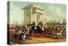 Hyde Park Corner, after James Pollard, Published by Ackermann, 1836-null-Stretched Canvas