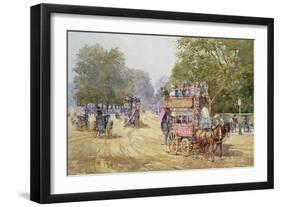 Hyde Park Corner, C.1890-John Sutton-Framed Giclee Print
