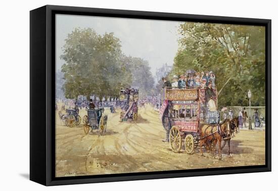 Hyde Park Corner, C.1890-John Sutton-Framed Stretched Canvas