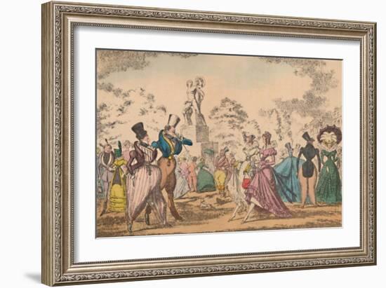 'Hyde Park Corner in 1822', c1870-George Cruikshank-Framed Giclee Print