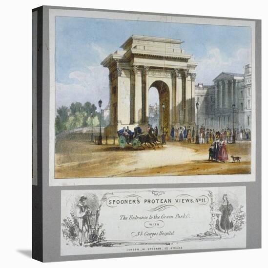 Hyde Park Corner, London, C1835-William Spooner-Stretched Canvas