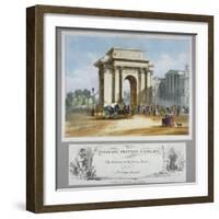 Hyde Park Corner, London, C1835-William Spooner-Framed Giclee Print