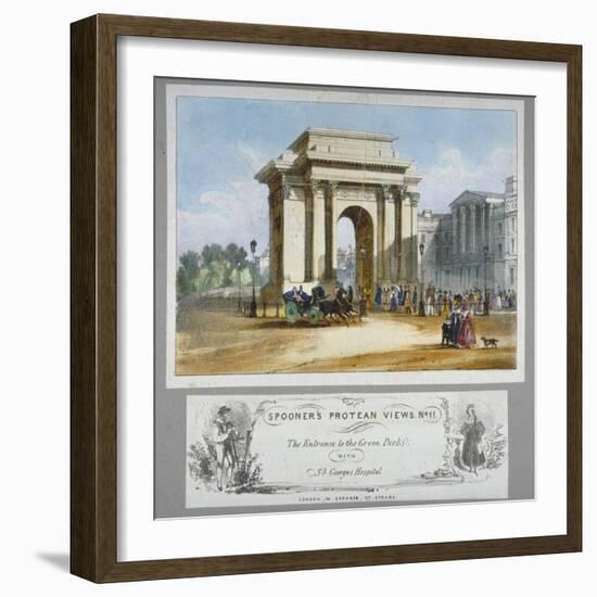 Hyde Park Corner, London, C1835-William Spooner-Framed Giclee Print