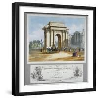 Hyde Park Corner, London, C1835-William Spooner-Framed Giclee Print