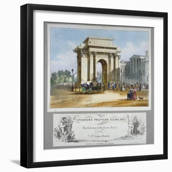 Hyde Park Corner, London, C1835-William Spooner-Framed Giclee Print