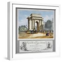 Hyde Park Corner, London, C1835-William Spooner-Framed Giclee Print