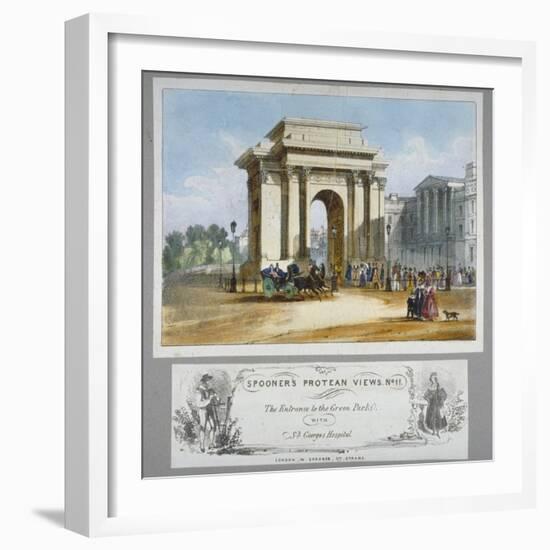 Hyde Park Corner, London, C1835-William Spooner-Framed Giclee Print