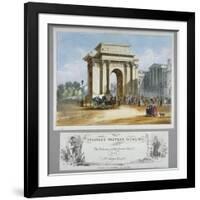 Hyde Park Corner, London, C1835-William Spooner-Framed Giclee Print