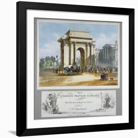 Hyde Park Corner, London, C1835-William Spooner-Framed Giclee Print