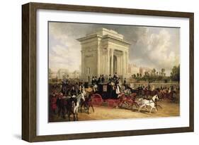 Hyde Park Corner, London-James Pollard-Framed Giclee Print