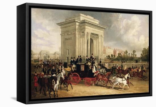 Hyde Park Corner, London-James Pollard-Framed Stretched Canvas