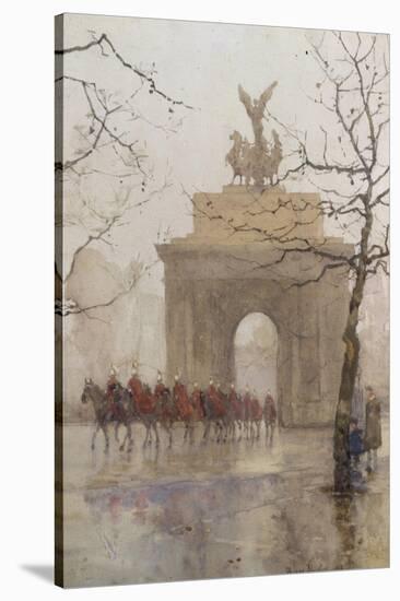 Hyde Park Corner, with Household Cavalry, 1918-Rose Maynard Barton-Stretched Canvas