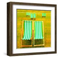 Hyde Park Deck Chairs, London-Tosh-Framed Art Print