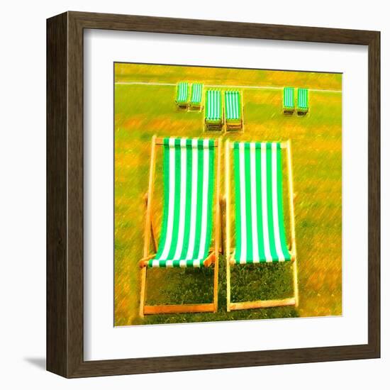 Hyde Park Deck Chairs, London-Tosh-Framed Art Print