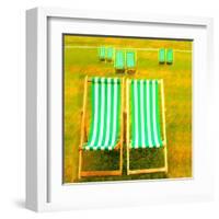 Hyde Park Deck Chairs, London-Tosh-Framed Art Print