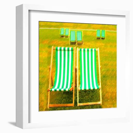 Hyde Park Deck Chairs, London-Tosh-Framed Art Print