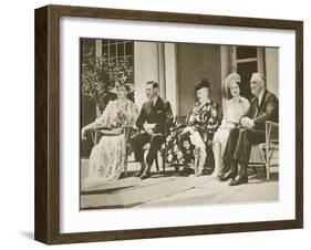 Hyde Park, New York. from Left: Mrs Roosevelt, King George Vi, Mrs James Roosevelt-null-Framed Giclee Print