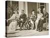 Hyde Park, New York. from Left: Mrs Roosevelt, King George Vi, Mrs James Roosevelt-null-Stretched Canvas